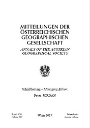 Mitteilungen der Österreichischen Geographischen Gesellschaft - Band 159 (2017)<br/>(Annals of the Austrian Geographical Society - Volume 159)